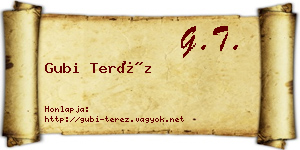 Gubi Teréz névjegykártya
